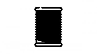 Konserve yiyecek hattı simgesi canlandırma kutusu