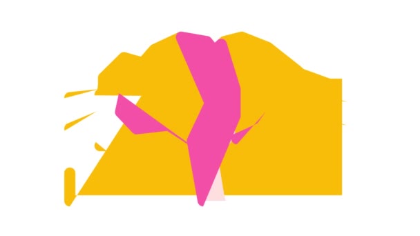 盾状火山颜色图标动画 — 图库视频影像
