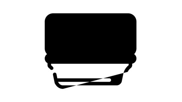 Sekcje Lunchbox linia animacja ikona — Wideo stockowe