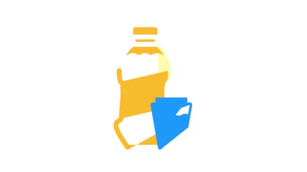 Sirop aliments en conserve couleur icône animation — Video