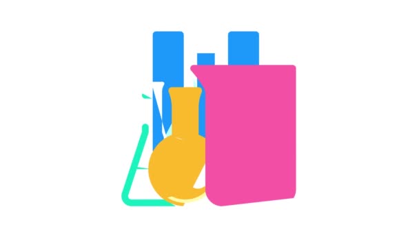 Chemical inventory food additives color icon animation — Stock Video