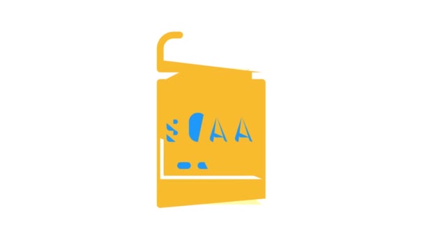 Aminoácidos color icono de animación — Vídeo de stock