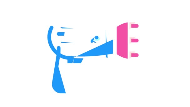 Hair dryer device color icon animation — Stock Video
