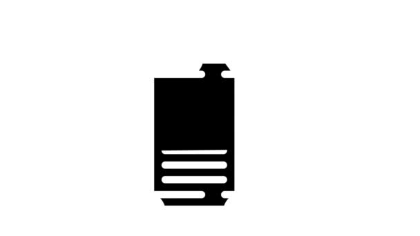Flashbang grenade glyph icon animation — Stock Video