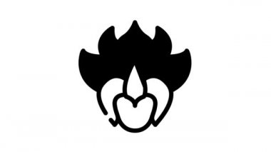 Festival maskesi çizgisi canlandırması