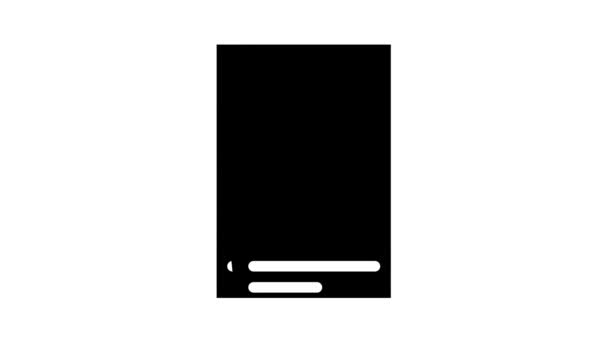 Iq prova l'animazione dell'icona del glifo — Video Stock