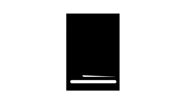 Mathe-Probleme Glyphen-Icon-Animation — Stockvideo