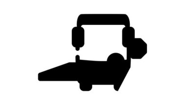 Rampa çizgisi simgesine sahip otobüs canlandırması