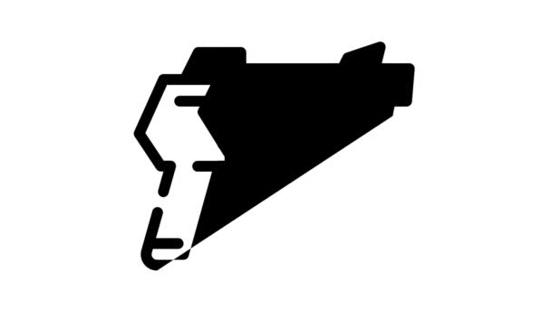 Aturdir pistola protesta reunión línea icono animación — Vídeo de stock