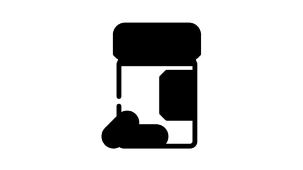 Ikona ikony pakietu pigułki animacji — Wideo stockowe