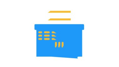 Dokunsal yol işaretleri yaşam rengi simgesi canlandırmasını içerir