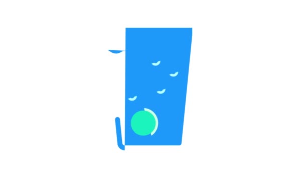 Píldoras solubles en agua color icono de animación — Vídeos de Stock
