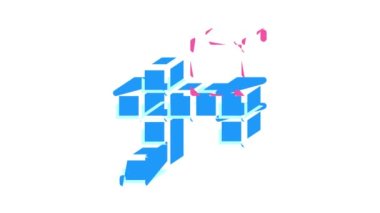 3d görev renk simgesi canlandırması