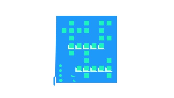 Crucigrama juego icono de color de animación — Vídeos de Stock