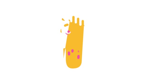 Callus di animasi ikon warna kaki — Stok Video