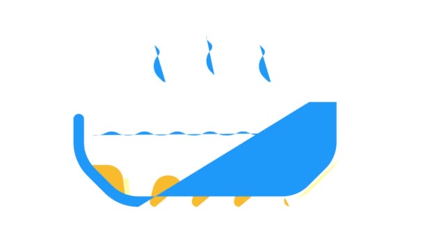 Foot bath color icon animation — Stockvideo