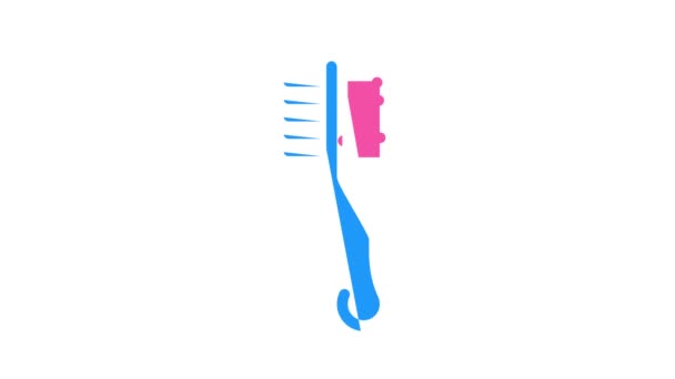 Brush and callus remover color icon animation — Stock Video