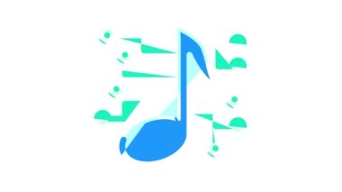 dijital müzik simgesi renk canlandırması