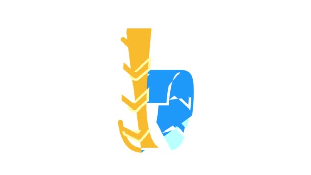 Pulsera insignia color icono de animación — Vídeos de Stock