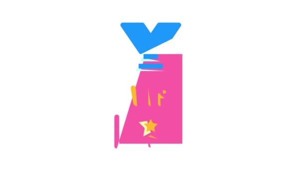 Vip-Karte Animation mit farbigem Symbol — Stockvideo