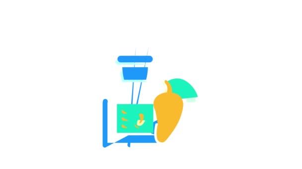Аромату дифузора манго кольору іконка анімації — стокове відео