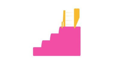 merdiven ve merdiven yapım rengi canlandırması