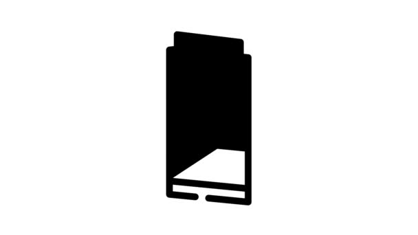 Nummerierung Booklet Line Icon Animation — Stockvideo