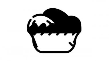 Mango çizgisi simgesi canlandırmalı sepet