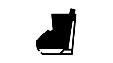 Dilimler mango aperatifi ve bardak çizgi ikonu animasyonu içecek