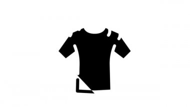 Kirli giysiler çizgi simgesi kokusu