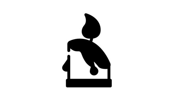 Aroma kaarsen lijn pictogram animatie — Stockvideo