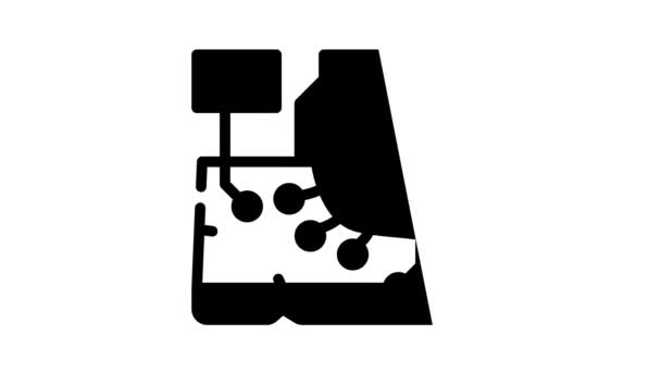 Study of shoe production line icon animation — 图库视频影像