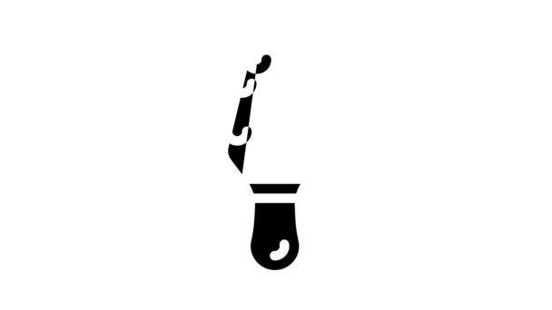 Manual callus remover glyph icon animation — Stock Video