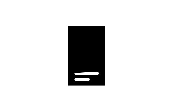 Heftet med informasjonssymbol "ikon animasjon" – stockvideo
