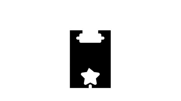 Vip card glyph icon animation — Stockvideo