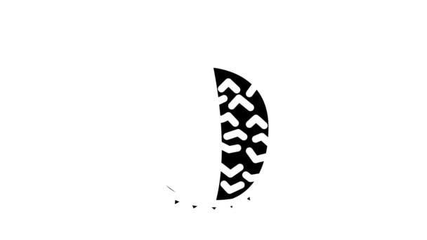 Durian geur glyph pictogram animatie — Stockvideo