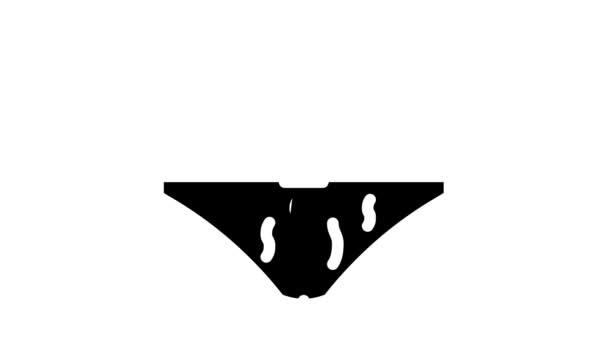Underwear smell glyph icon animation — Stock Video
