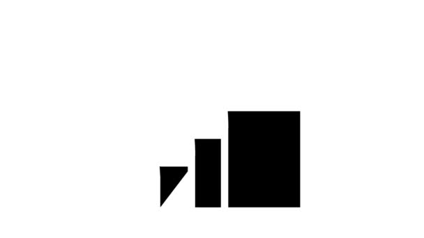 Financieel welzijn glyph pictogram animatie — Stockvideo