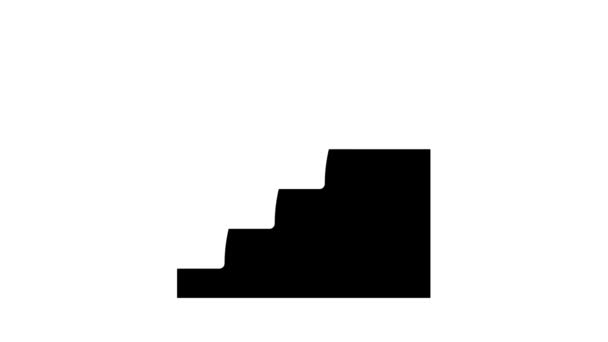 Scale e scale costruzione icona glyph animazione — Video Stock