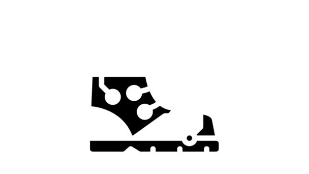 Study of shoe production glyph icon animation — 图库视频影像