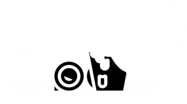 Bitumen oluşturan malzeme kabartma simgesi canlandırması