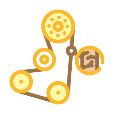 zamanlama kemeri değiştirme renk vektör çizimi