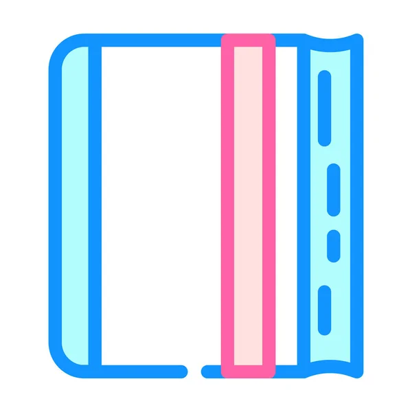 Diary for writing color icon vector illustration — 스톡 벡터