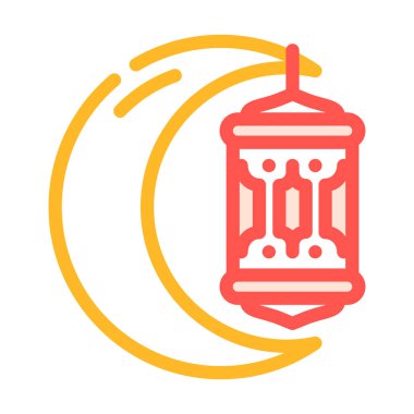 Ramazan bayram renk ikonu vektör illüstrasyonu