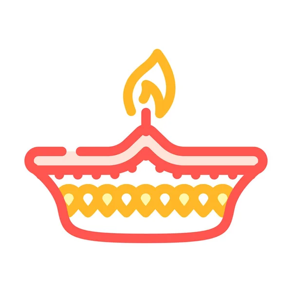 Diwali holiday color icon vector illustration — стоковый вектор