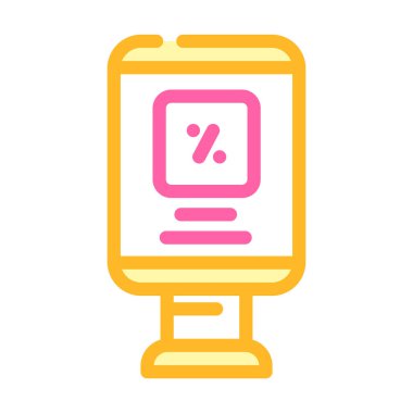 sokak reklamları renk ikonu illüstrasyonu