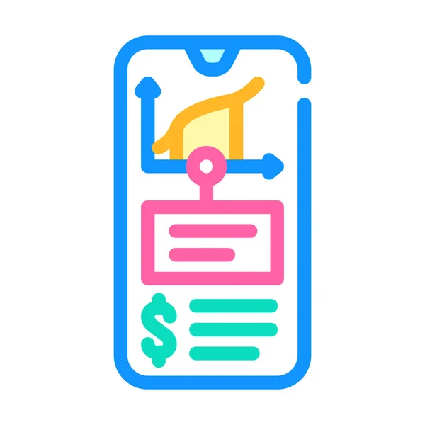 Online passive income color icon vector illustration — ストックベクタ