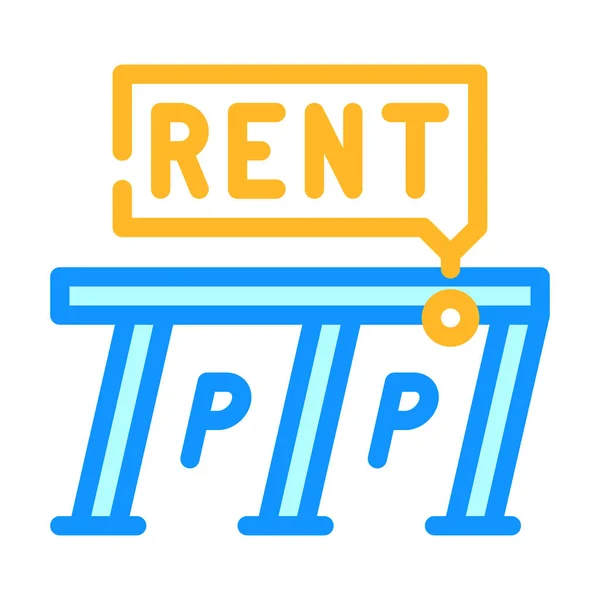 Parking rent color icon vector illustration — Vettoriale Stock