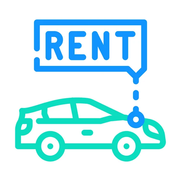 Car rental color icon vector illustration — Vetor de Stock