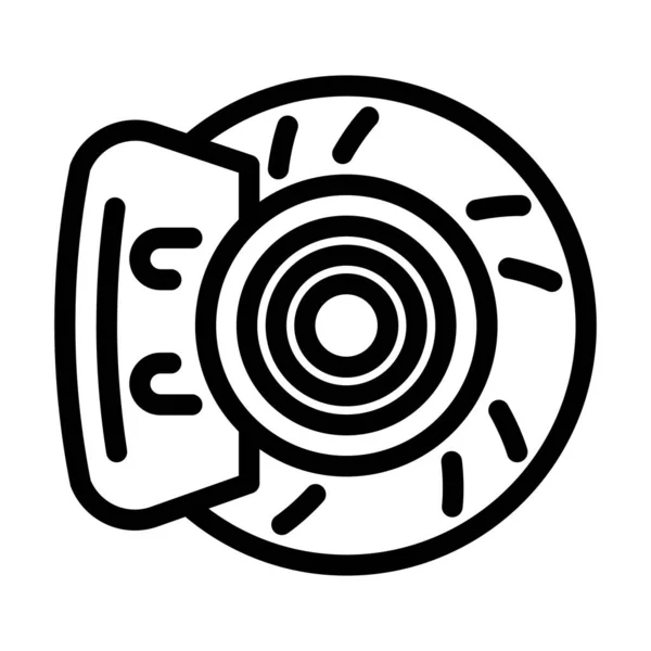 Replacing brake discs line icon vector illustration — Wektor stockowy